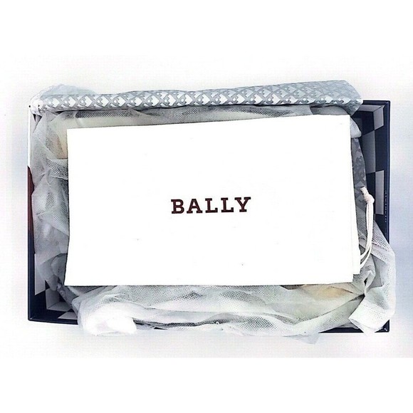 Bally Glenia Lace-Up Sneakers Shoes Calf Embossed Black BNWB Size 9.5 - Picture 7 of 16